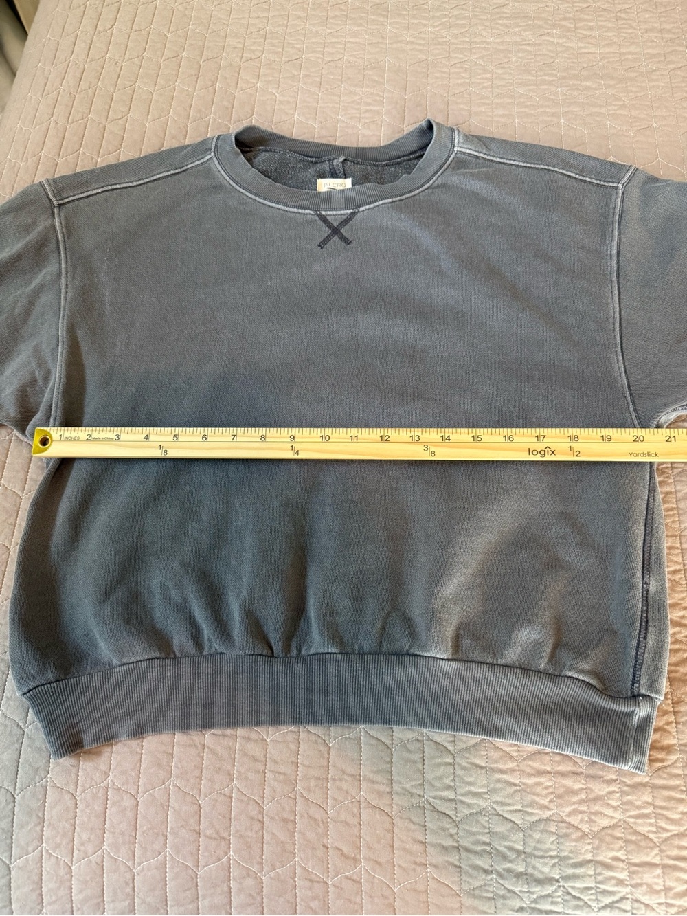 Pilcro Niki Bubble Sweatshirt in Charcoal - Picture 10 of 12
